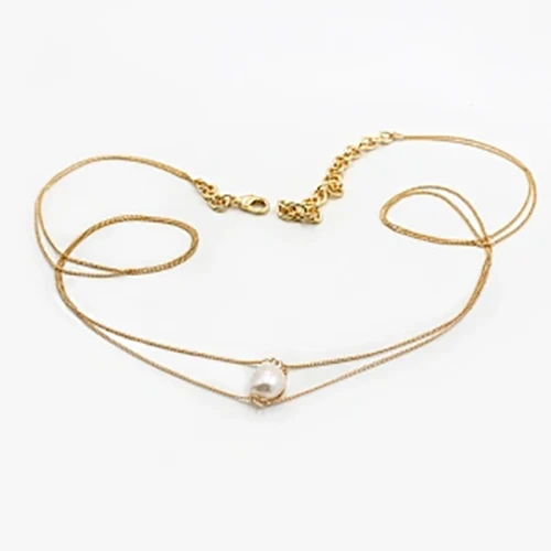 Collar de doble capas de perlas de agua dulce