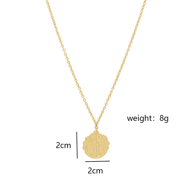 Curved Lines Pendant Necklace