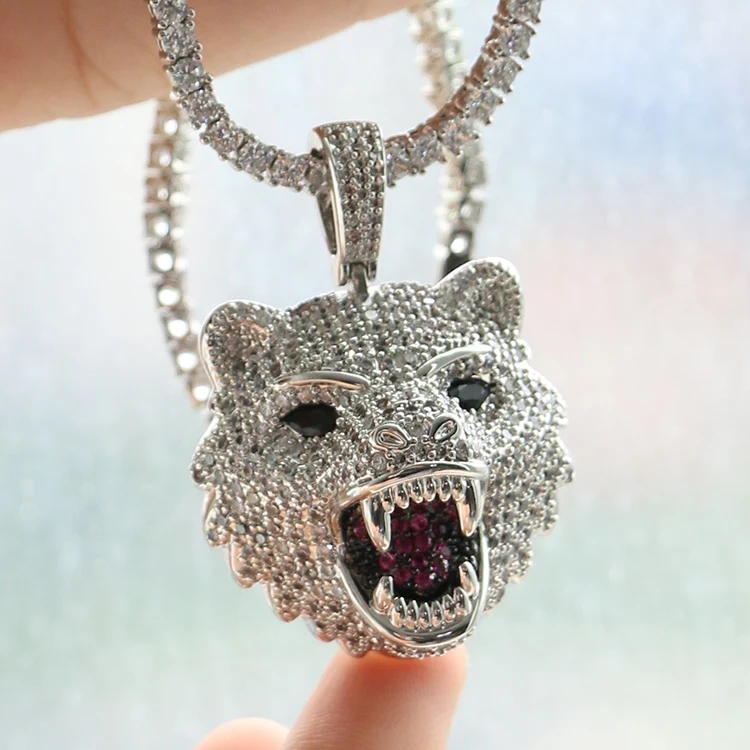 Roaring Bear Hip Hop Pendant