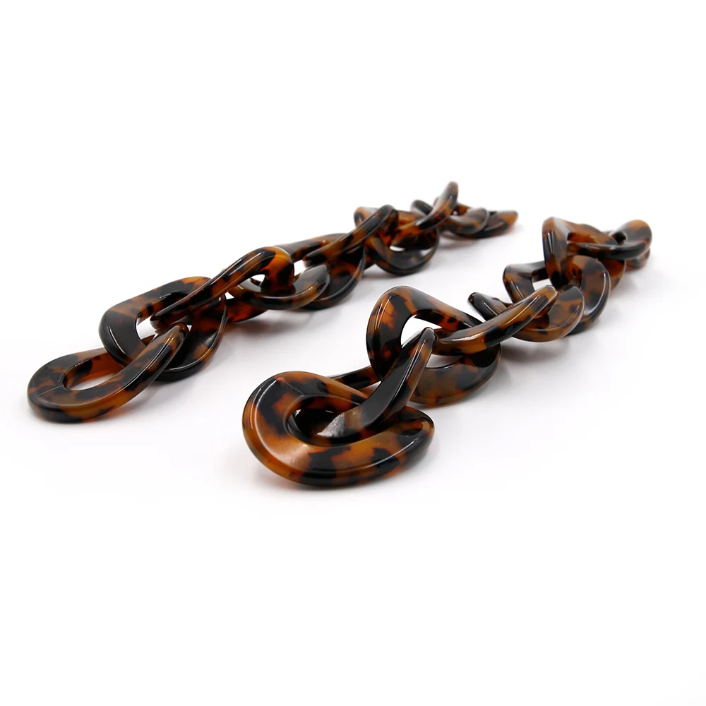 Classic Smooth Elliptic Ring Acetate Bag Chain