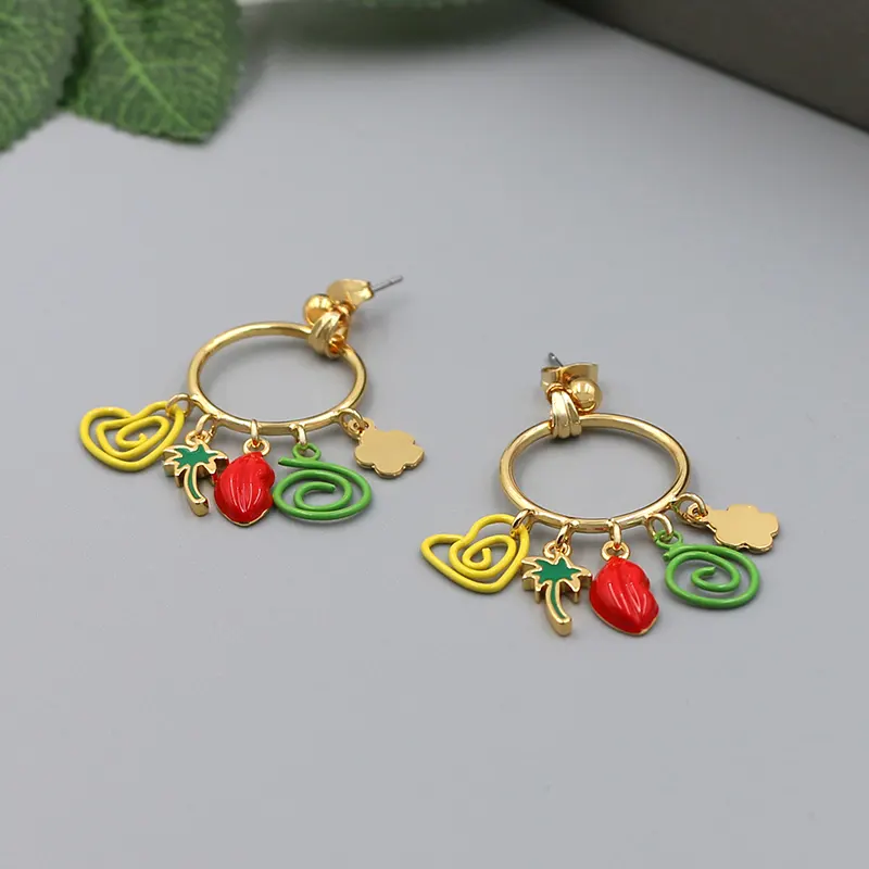Pendientes de colgantes de esmalte personalizados
