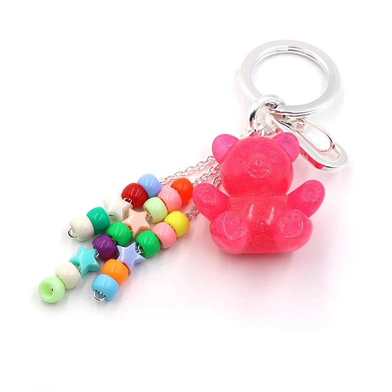 Keychain de rosa gelatina de gelatina